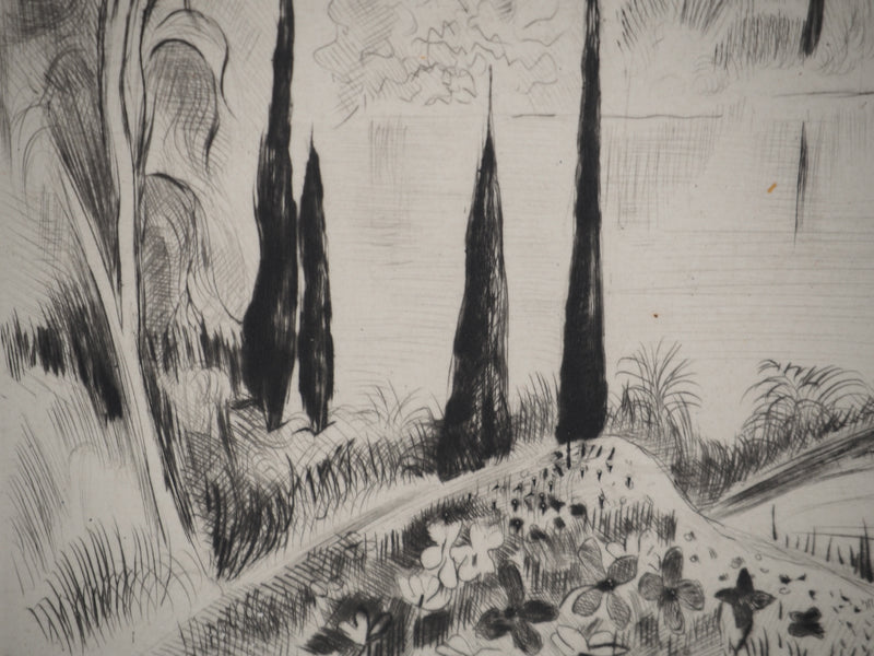 Madeleine MELSONN : Lac de Tibériade le matin, Gravure originale (photo de détail 4) - Crédit photo : Galerie Art.Paris