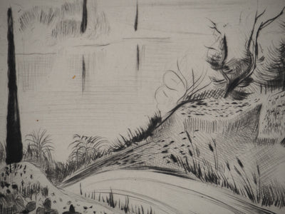 Madeleine MELSONN : Lac de Tibériade le matin, Gravure originale (photo de détail 6) - Crédit photo : Galerie Art.Paris