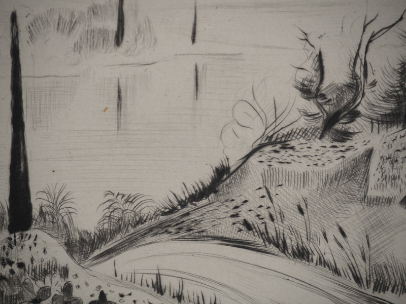 Madeleine MELSONN : Lac de Tibériade le matin, Gravure originale (photo de détail 6) - Crédit photo : Galerie Art.Paris
