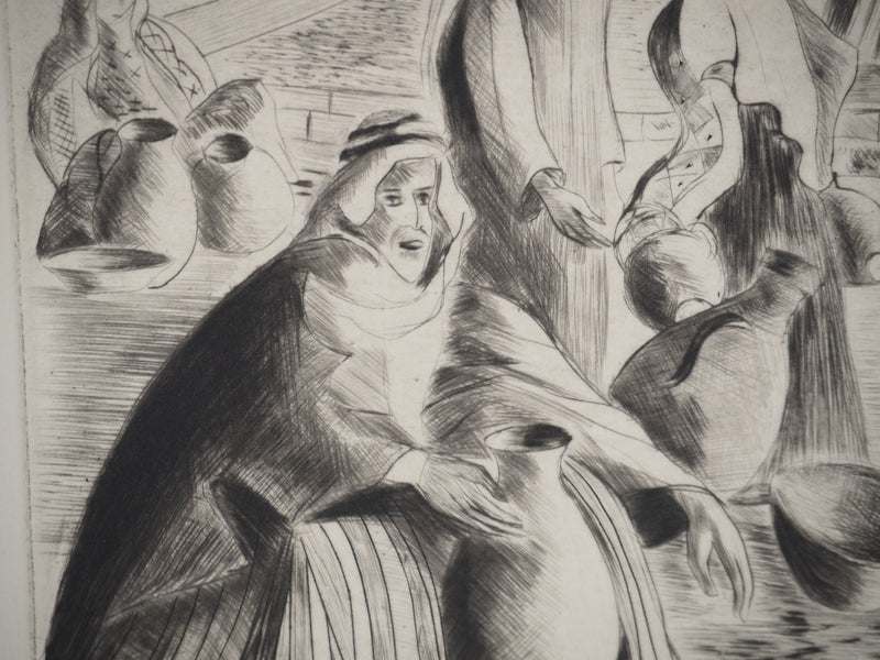 Madeleine MELSONN : Les potiers, Gravure originale (photo de détail 4) - Crédit photo : Galerie Art.Paris