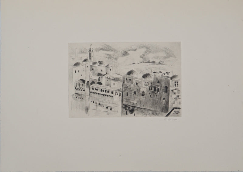 Madeleine MELSONN : Bassins de Salomon, Gravure originale (photo de détail 3) - Crédit photo : Galerie Art.Paris
