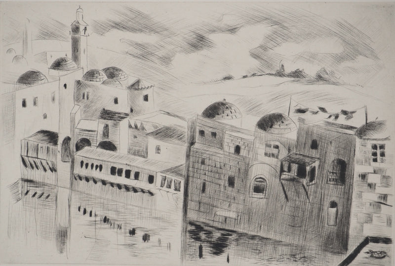 Madeleine MELSONN : Bassins de Salomon, Gravure originale (vue générale) - Crédit photo : Galerie Art.Paris