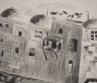Madeleine MELSONN : Bassins de Salomon, Gravure originale (photo de détail 5) - Crédit photo : Galerie Art.Paris