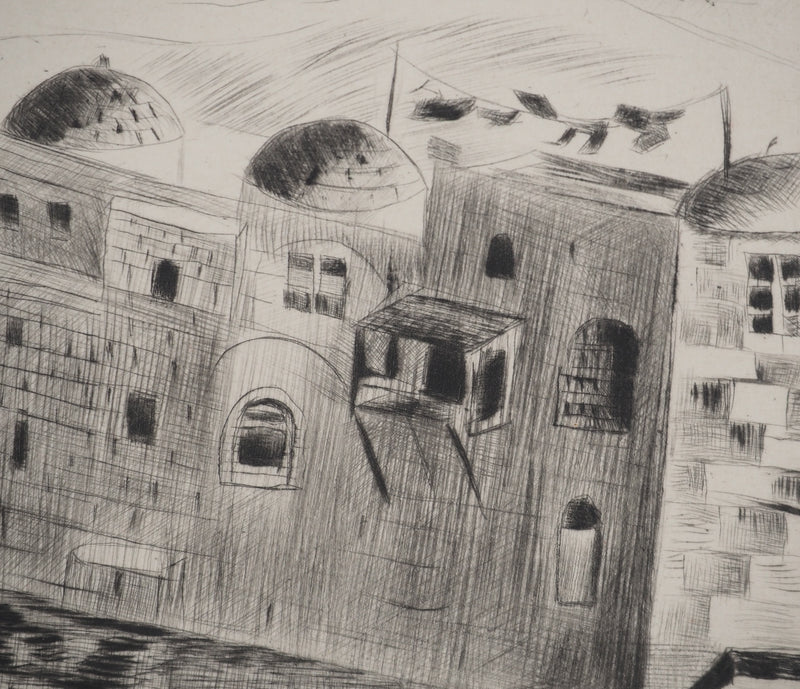 Madeleine MELSONN : Bassins de Salomon, Gravure originale (photo de détail 5) - Crédit photo : Galerie Art.Paris