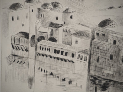 Madeleine MELSONN : Bassins de Salomon, Gravure originale (photo de détail 6) - Crédit photo : Galerie Art.Paris