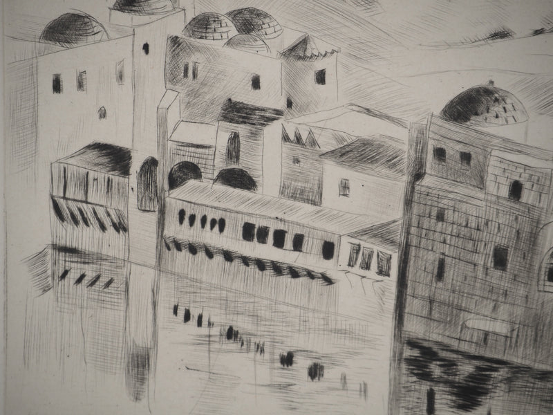 Madeleine MELSONN : Bassins de Salomon, Gravure originale (photo de détail 6) - Crédit photo : Galerie Art.Paris