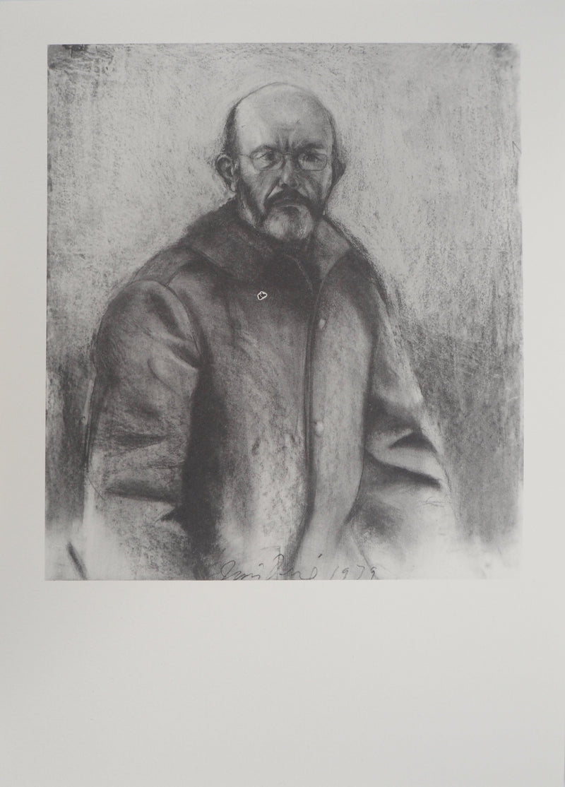 Jim DINE : Autoportrait au manteau, Héliogravure originale (vue générale) - Crédit photo : Galerie Art.Paris