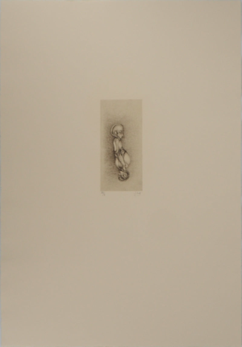 Fred DEUX : Sacrifice, Gravure originale (photo de détail 3) - Crédit photo : Galerie Art.Paris