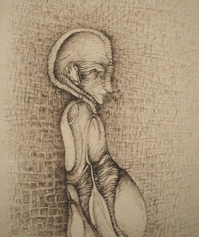 Fred DEUX : Sacrifice, Gravure originale (photo de détail 4) - Crédit photo : Galerie Art.Paris