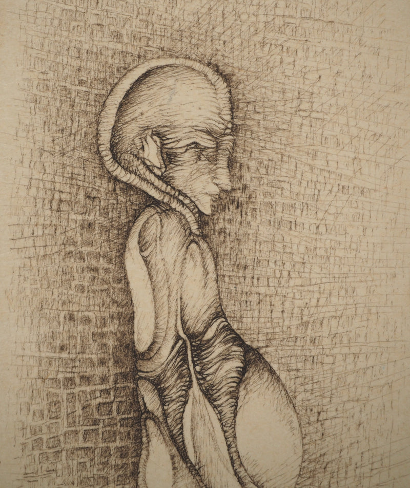 Fred DEUX : Sacrifice, Gravure originale (photo de détail 4) - Crédit photo : Galerie Art.Paris