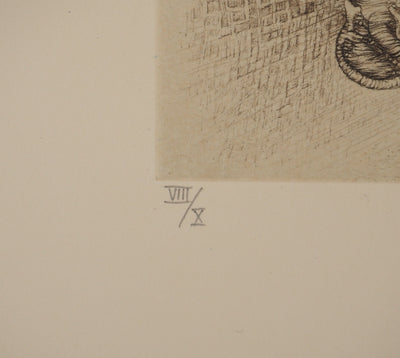 Fred DEUX : Sacrifice, Gravure originale (photo de détail 6) - Crédit photo : Galerie Art.Paris