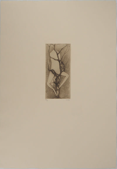 Fred DEUX : L'étrange question, Gravure originale (photo de détail 3) - Crédit photo : Galerie Art.Paris