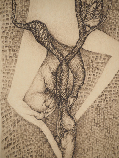 Fred DEUX : L'étrange question, Gravure originale (photo de détail 5) - Crédit photo : Galerie Art.Paris