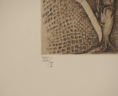 Fred DEUX : L'étrange question, Gravure originale (photo de détail 6) - Crédit photo : Galerie Art.Paris
