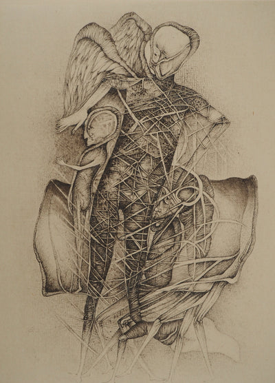 Fred DEUX : L'initiateur, Gravure originale (vue générale) - Crédit photo : Galerie Art.Paris