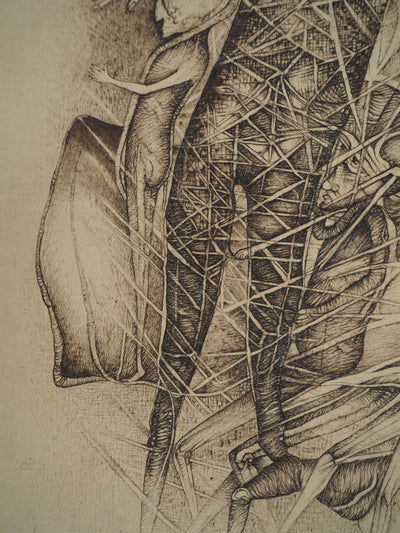Fred DEUX : L'initiateur, Gravure originale (photo de détail 4) - Crédit photo : Galerie Art.Paris