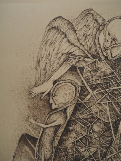 Fred DEUX : L'initiateur, Gravure originale (photo de détail 5) - Crédit photo : Galerie Art.Paris