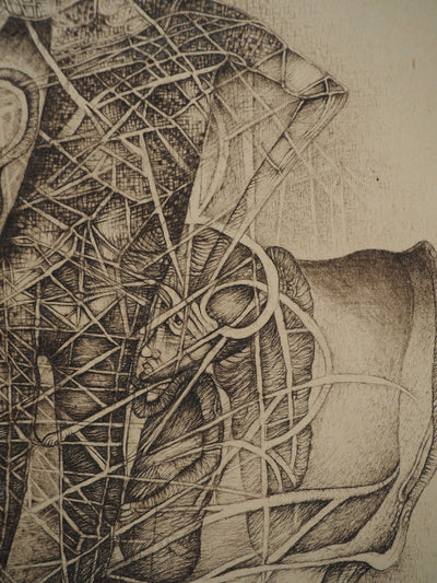 Fred DEUX : L'initiateur, Gravure originale (photo de détail 7) - Crédit photo : Galerie Art.Paris