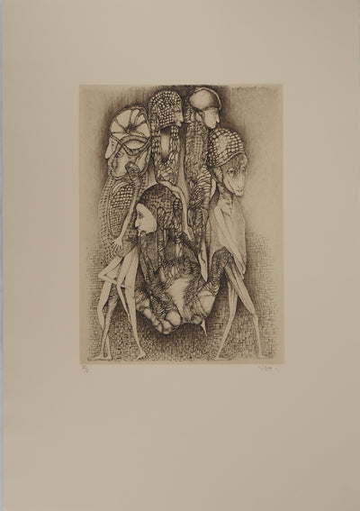 Fred DEUX : La prisonnière, Gravure originale (vue générale) - Crédit photo : Galerie Art.Paris