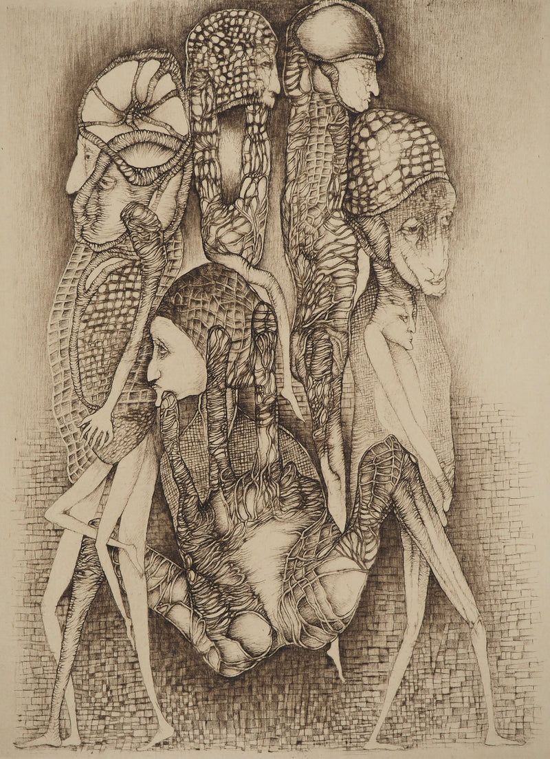 Fred DEUX : La prisonnière, Gravure originale (photo de détail 3) - Crédit photo : Galerie Art.Paris