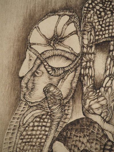 Fred DEUX : La prisonnière, Gravure originale (photo de détail 5) - Crédit photo : Galerie Art.Paris