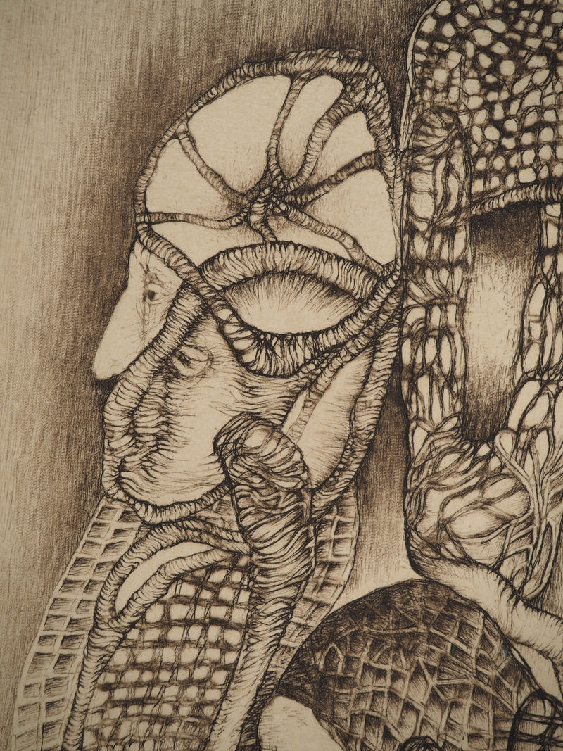 Fred DEUX : La prisonnière, Gravure originale (photo de détail 5) - Crédit photo : Galerie Art.Paris