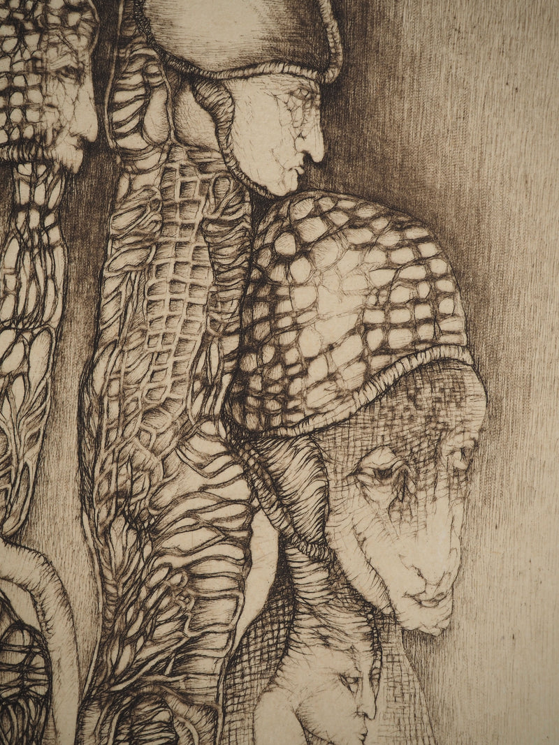 Fred DEUX : La prisonnière, Gravure originale (photo de détail 6) - Crédit photo : Galerie Art.Paris