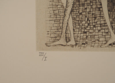 Fred DEUX : La prisonnière, Gravure originale (photo de détail 8) - Crédit photo : Galerie Art.Paris