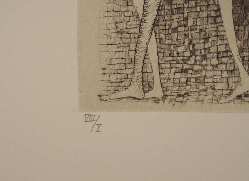 Fred DEUX : La prisonnière, Gravure originale (photo de détail 8) - Crédit photo : Galerie Art.Paris