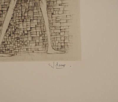 Fred DEUX : La prisonnière, Gravure originale (photo de détail 2) - Crédit photo : Galerie Art.Paris