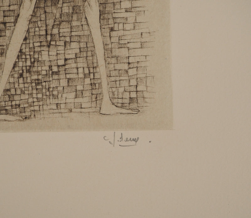 Fred DEUX : La prisonnière, Gravure originale (photo de détail 2) - Crédit photo : Galerie Art.Paris