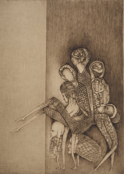 Fred DEUX : Les passagers, Gravure originale (photo de détail 3) - Crédit photo : Galerie Art.Paris
