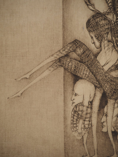 Fred DEUX : Les passagers, Gravure originale (photo de détail 4) - Crédit photo : Galerie Art.Paris