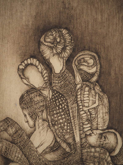 Fred DEUX : Les passagers, Gravure originale (photo de détail 5) - Crédit photo : Galerie Art.Paris