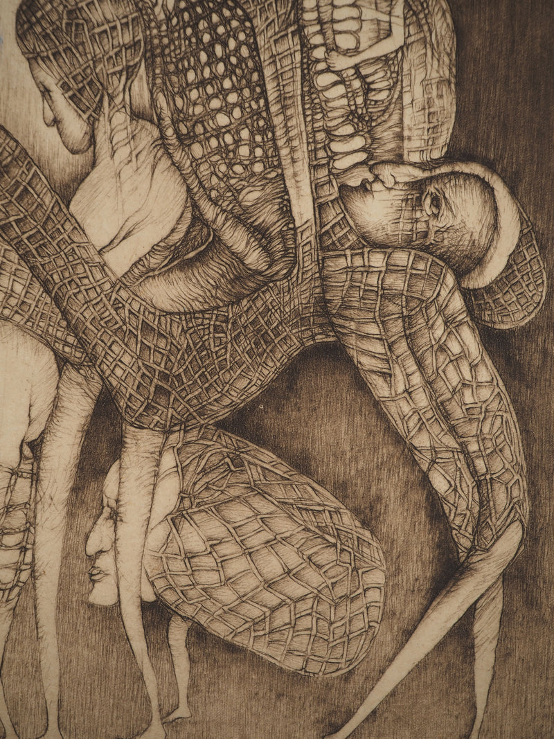 Fred DEUX : Les passagers, Gravure originale (photo de détail 6) - Crédit photo : Galerie Art.Paris