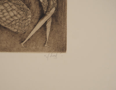 Fred DEUX : Les passagers, Gravure originale (photo de détail 2) - Crédit photo : Galerie Art.Paris