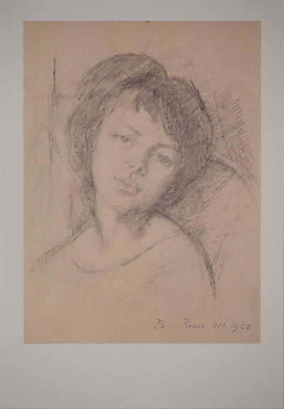  BALTHUS : Portrait d'une jeune fille, Héliogravure originale (vue générale) - Crédit photo : Galerie Art.Paris