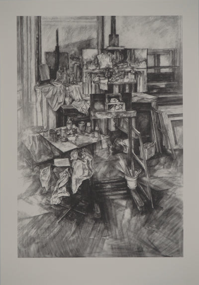 Jacques HARTMANN : L'atelier du peintre, Héliogravure originale (vue générale) - Crédit photo : Galerie Art.Paris