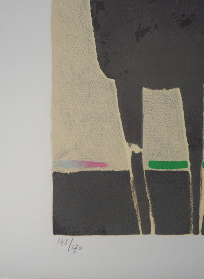 Albert ZAVARO : Cavaliers : le rouge et le noir, Lithographie originale (photo de détail 6) - Crédit photo : Galerie Art.Paris