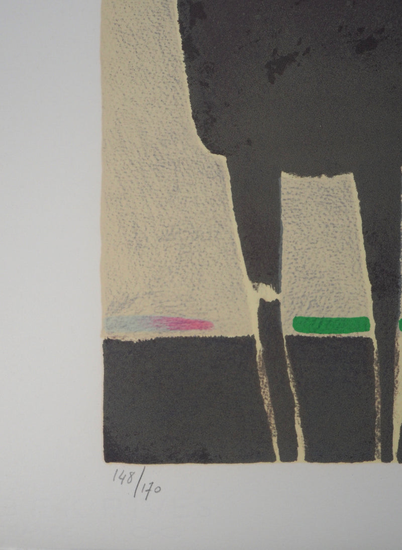 Albert ZAVARO : Cavaliers : le rouge et le noir, Lithographie originale (photo de détail 6) - Crédit photo : Galerie Art.Paris