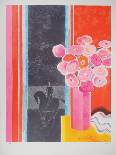 Albert ZAVARO : Arrivée de nuit, Lithographie originale (vue générale) - Crédit photo : Galerie Art.Paris