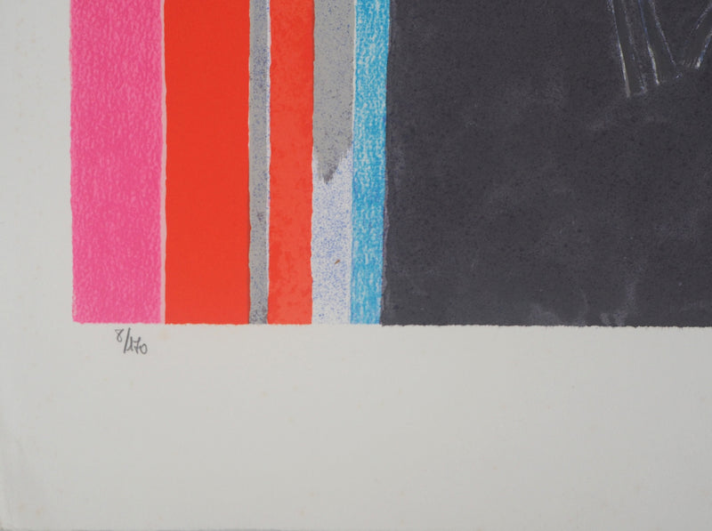 Albert ZAVARO : Arrivée de nuit, Lithographie originale (photo de détail 5) - Crédit photo : Galerie Art.Paris