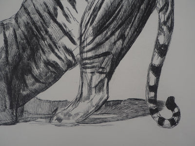 Paul JOUVE : Tigre sur sa proie, c, Gravure originale (photo de détail 5) - Crédit photo : Galerie Art.Paris