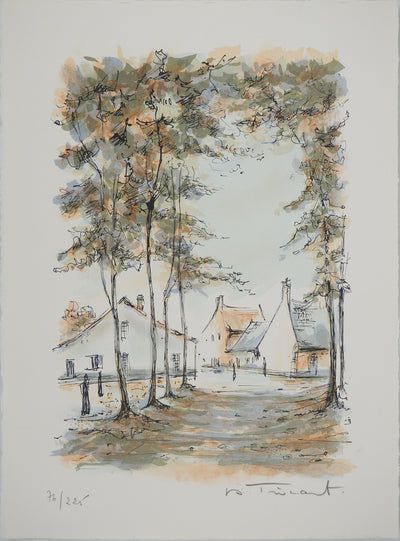 Daniel TRICART : Sentier caché, Lithographie originale (vue générale) - Crédit photo : Galerie Art.Paris