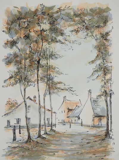 Daniel TRICART : Sentier caché, Lithographie originale (photo de détail 3) - Crédit photo : Galerie Art.Paris