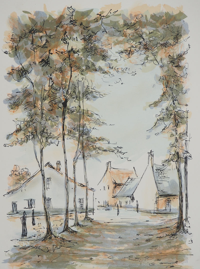 Daniel TRICART : Sentier caché, Lithographie originale (photo de détail 3) - Crédit photo : Galerie Art.Paris
