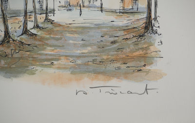 Daniel TRICART : Sentier caché, Lithographie originale (photo de détail 2) - Crédit photo : Galerie Art.Paris