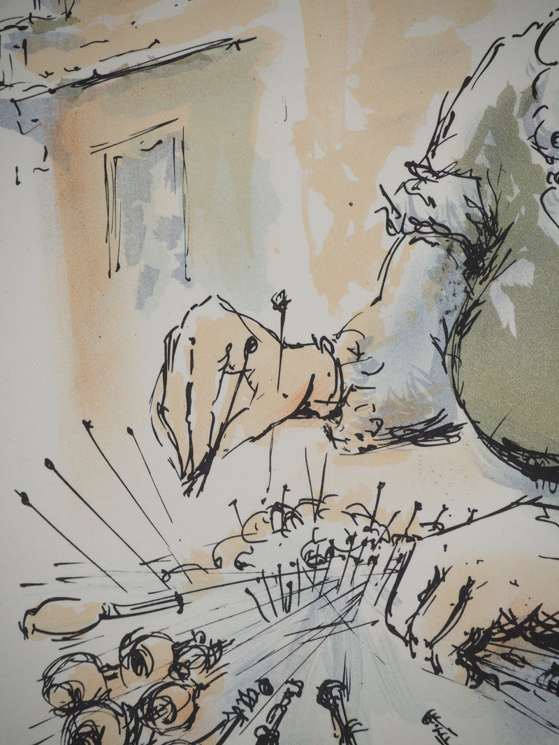 Daniel TRICART : Portrait de grand-mère, Lithographie originale (photo de détail 5) - Crédit photo : Galerie Art.Paris