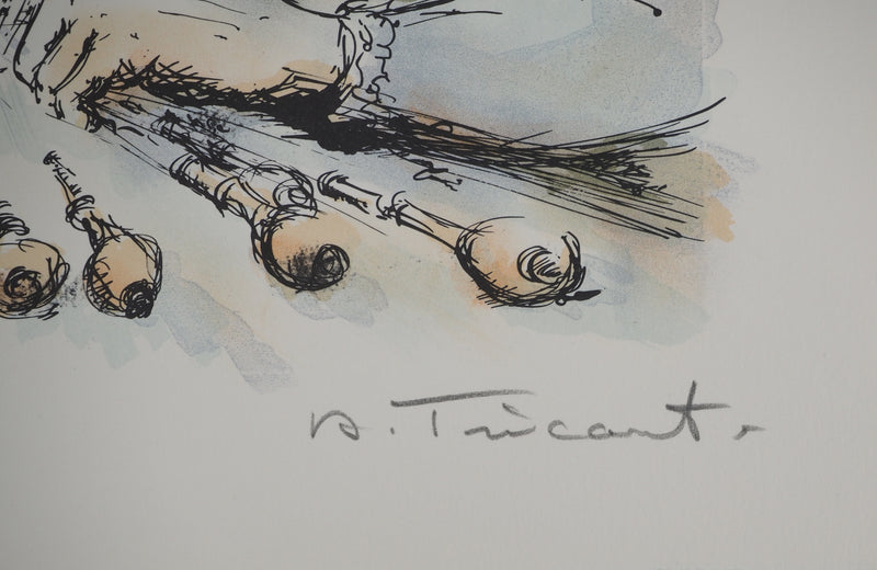 Daniel TRICART : Portrait de grand-mère, Lithographie originale (photo de détail 2) - Crédit photo : Galerie Art.Paris