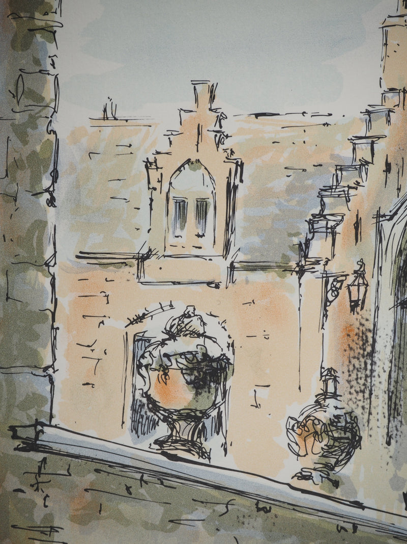 Daniel TRICART : Vieille ville de Bruges, Lithographie originale (photo de détail 4) - Crédit photo : Galerie Art.Paris